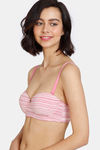 Zivame Gelato Padded High Wired 3/4th Coverage Strapless Bra - Pink Cosmos — thumbnail 3